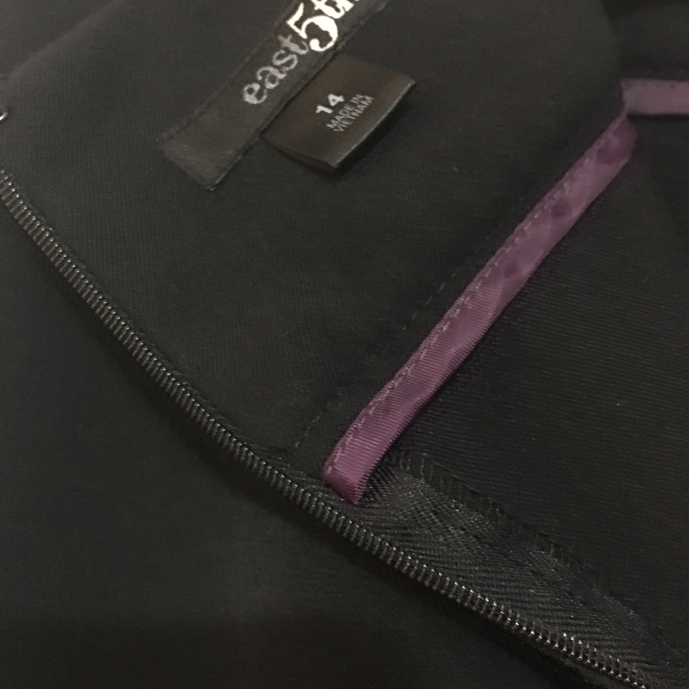 2/$15 Black A-line skirt with flowers at hem - Picture 5 of 13
